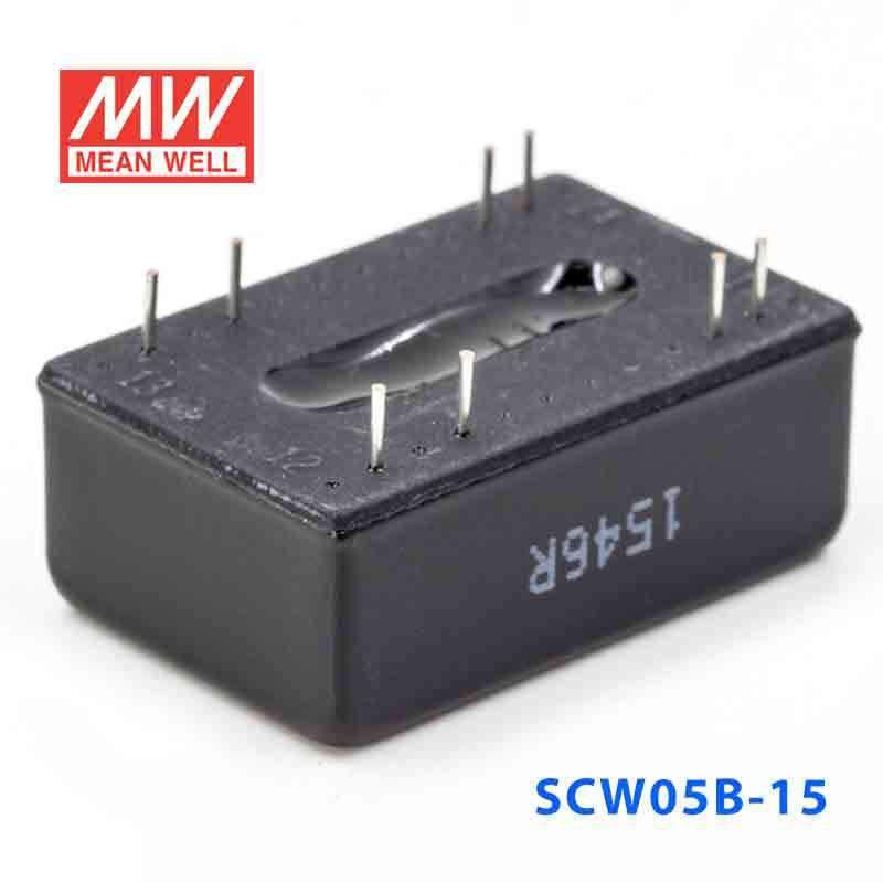 Mean Well SCW05B-15 DC-DC Converter - 5W 18~36V DC in 15V out 400mA - SCW05B-15 - powersupplymall.com