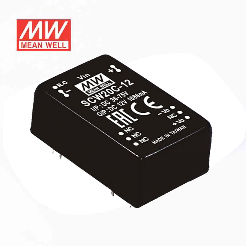 Mean Well SCW20A - 15 DC - DC Converter - 20W 9~18V DC in 15V out - SCW20A - 15 - powersupplymall.com