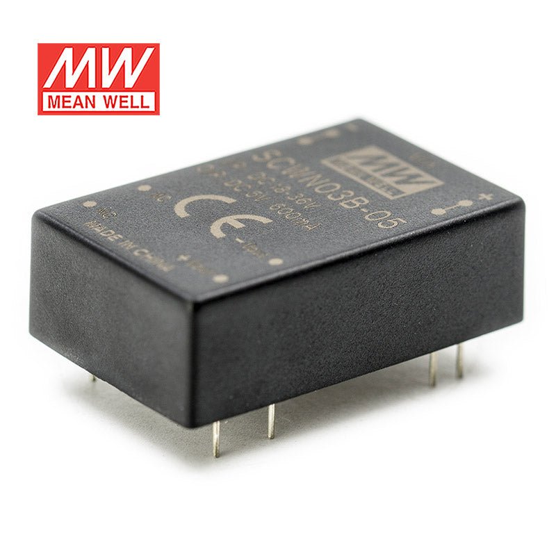 Mean Well SCWN03B - 05 DC - DC Converter - 3W 18~36V DC in 5V out - SCWN03B - 05 - powersupplymall.com