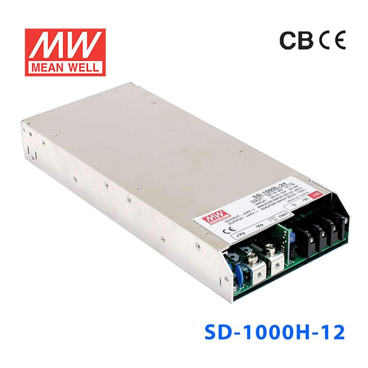 Mean Well SD - 1000H - 12 DC - DC Converter - 720W - 72~144V in 12V out - SD - 1000H - 12 - powersupplymall.com