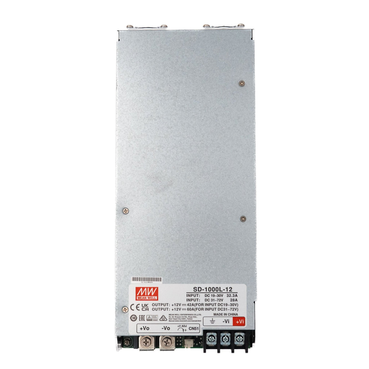 Mean Well SD - 1000L - 12 DC - DC Converter - 720W - 19~72V in 12V out - SD - 1000L - 12 - powersupplymall.com