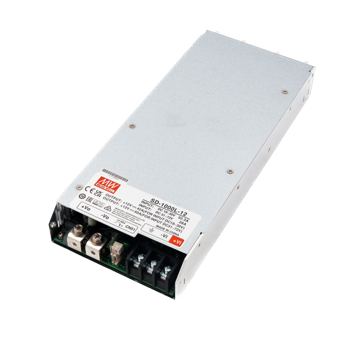 Mean Well SD - 1000L - 48 DC - DC Converter - 1000W - 19~72V in 48V out - SD - 1000L - 48 - powersupplymall.com