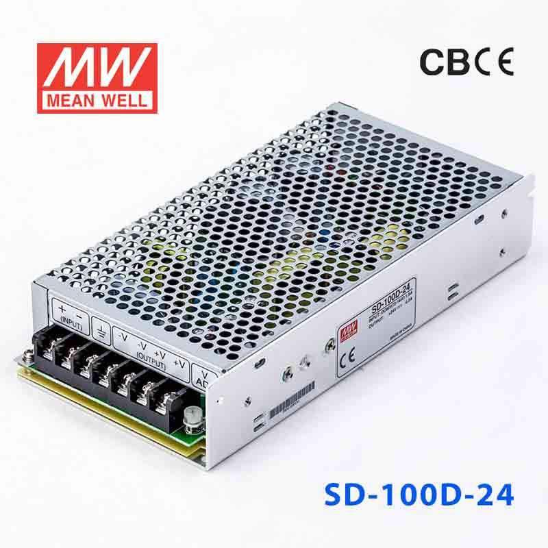Mean Well SD-100D-24 DC-DC Converter - 100W - 72~144V in 24V out 4.2A - SD-100D-24 - powersupplymall.com