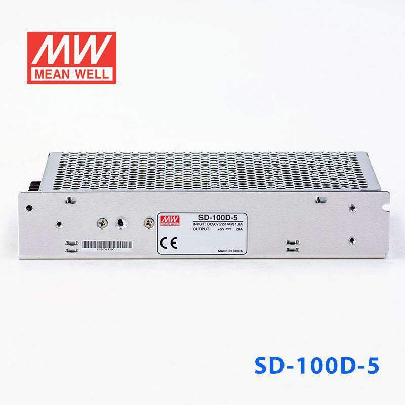 Mean Well SD - 100D - 5 DC - DC Converter - 100W - 72~144V in 5V out - SD - 100D - 5 - powersupplymall.com