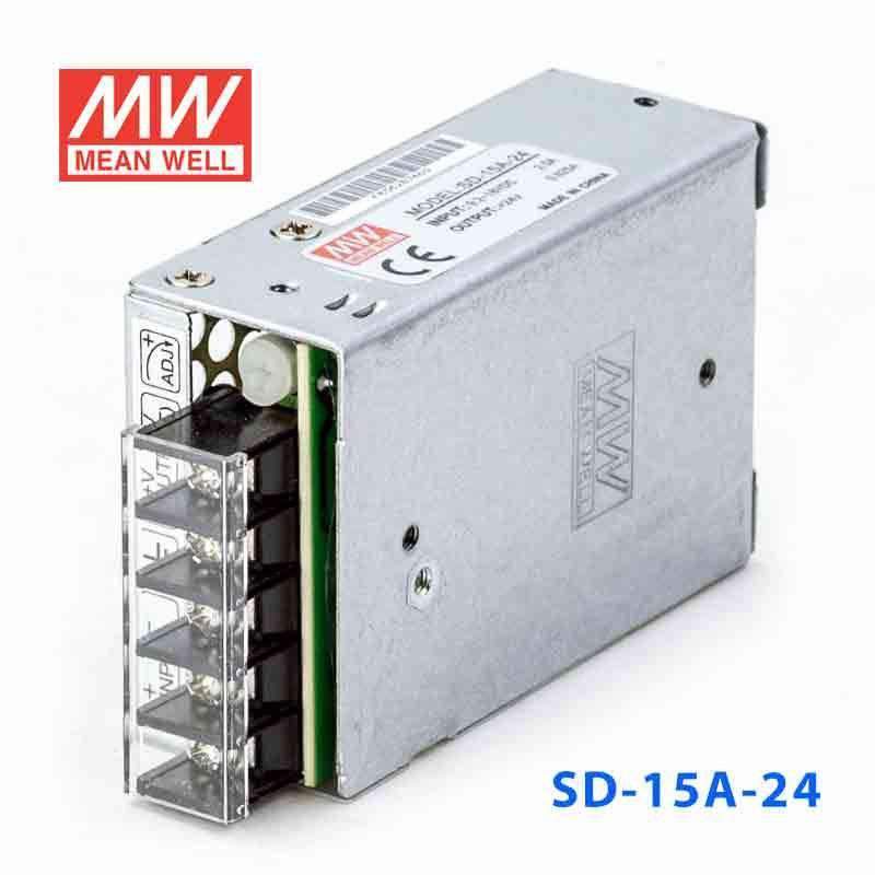 Mean Well SD-15A-24 DC-DC Converter - 15W - 9.2~18V in 24V out 625mA - SD-15A-24 - powersupplymall.com