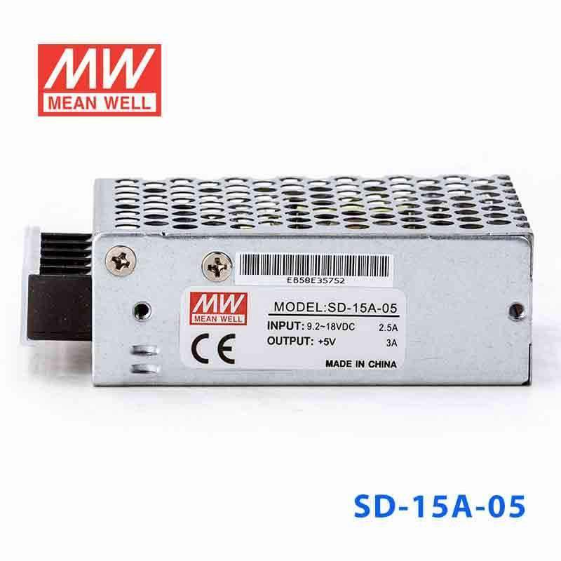 Mean Well SD - 15A - 5 DC - DC Converter - 15W - 9.2~18V in 5V out - SD - 15A - 5 - powersupplymall.com