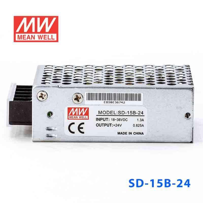 Mean Well SD - 15B - 24 DC - DC Converter - 15W - 18~36V in 24V out - SD - 15B - 24 - powersupplymall.com