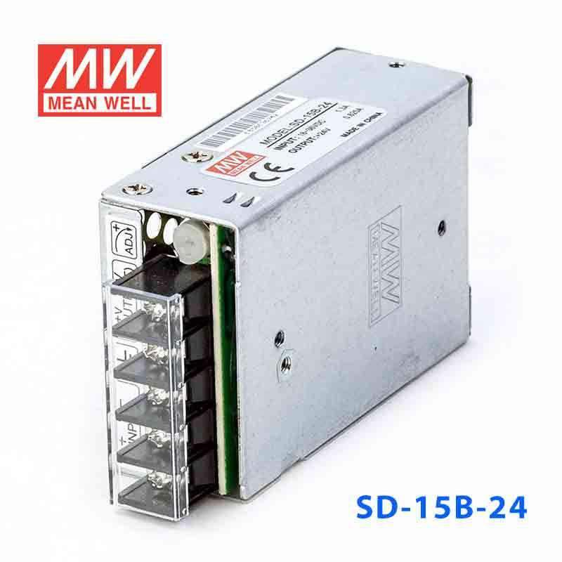 Mean Well SD - 15B - 24 DC - DC Converter - 15W - 18~36V in 24V out - SD - 15B - 24 - powersupplymall.com