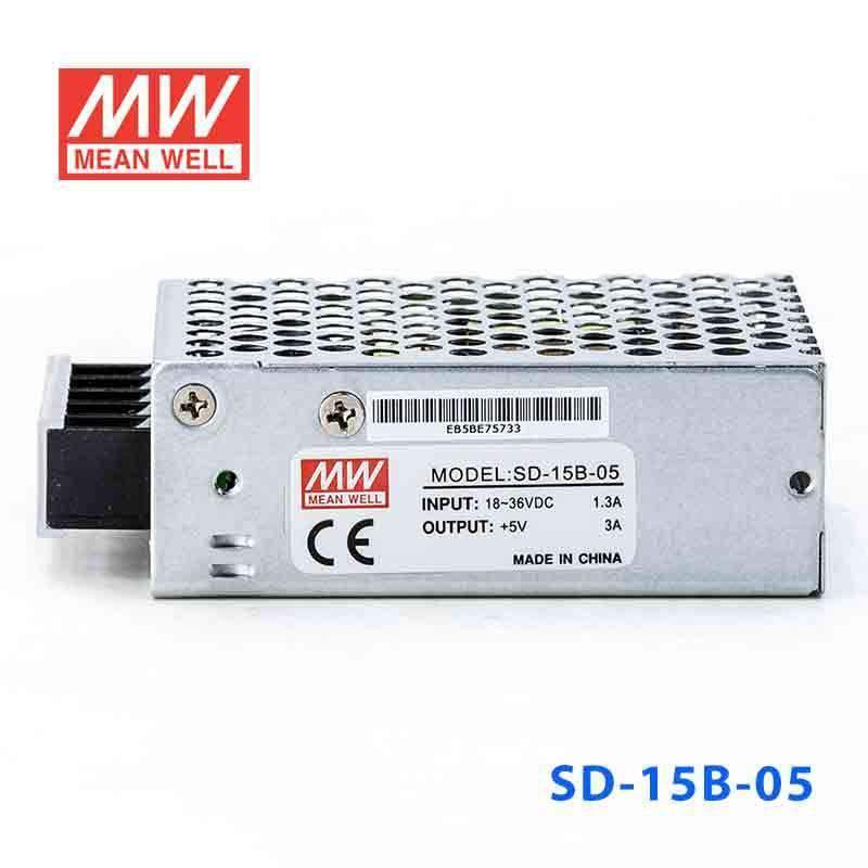Mean Well SD - 15B - 5 DC - DC Converter - 15W - 18~36V in 5V out - SD - 15B - 5 - powersupplymall.com