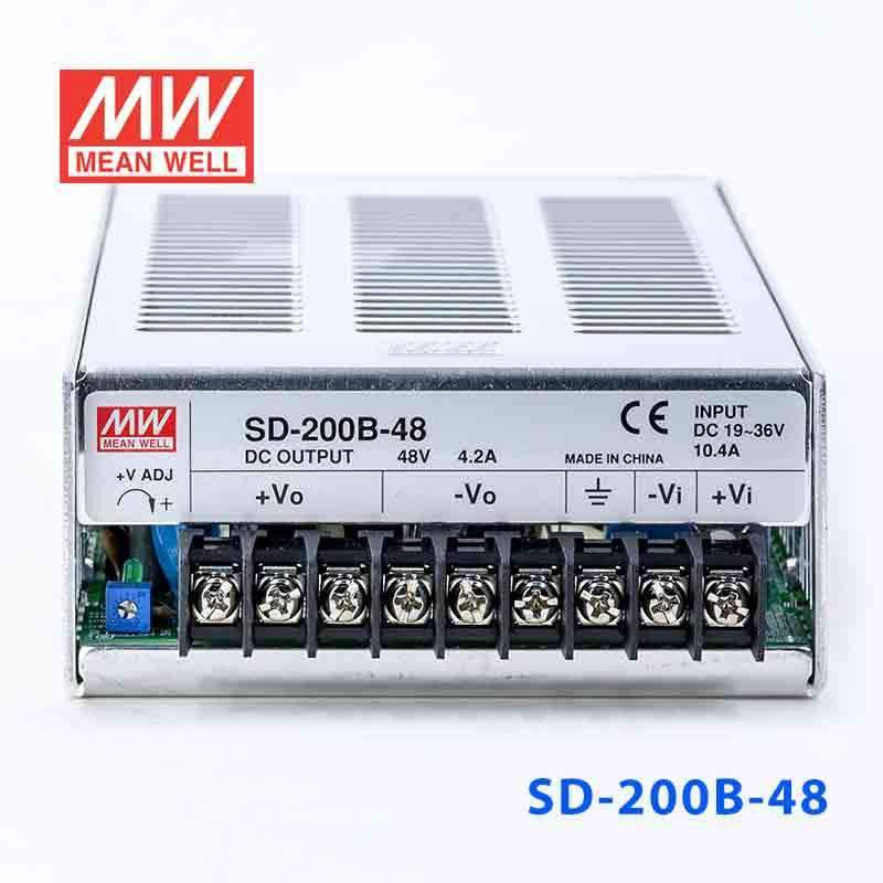 Mean Well SD-200B-48 DC-DC Converter - 201.6W - 19~36V in 48V out 4.2A - SD-200B-48 - powersupplymall.com