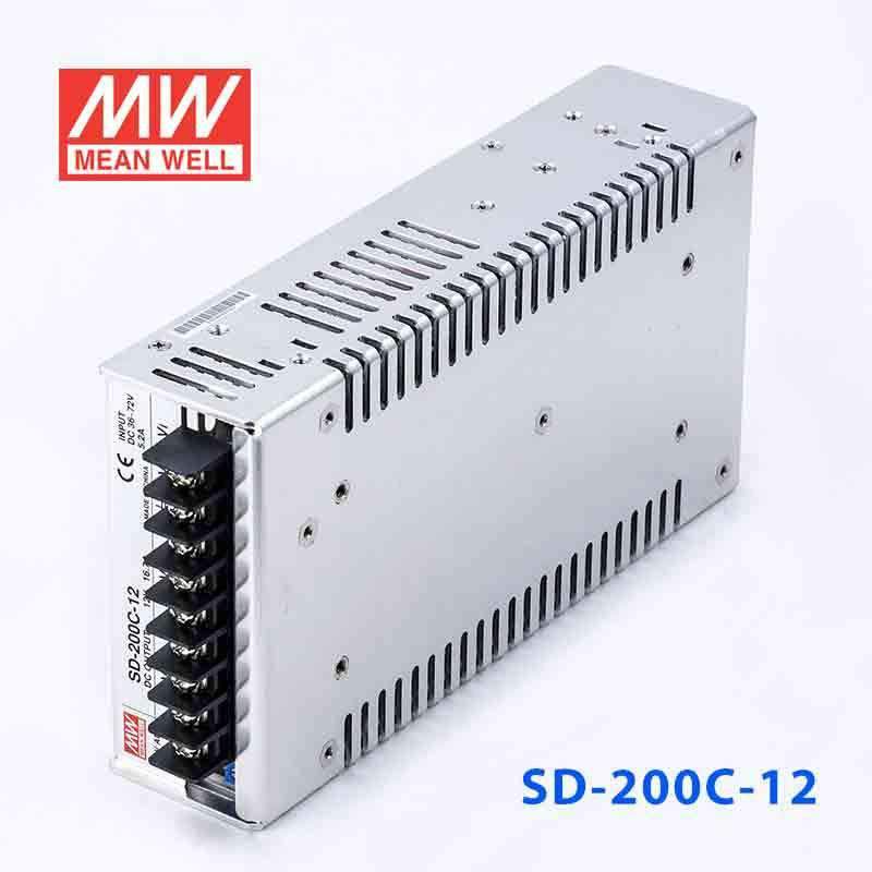 Mean Well SD - 200C - 12 DC - DC Converter - 200W - 36~72V in 12V out - SD - 200C - 12 - powersupplymall.com