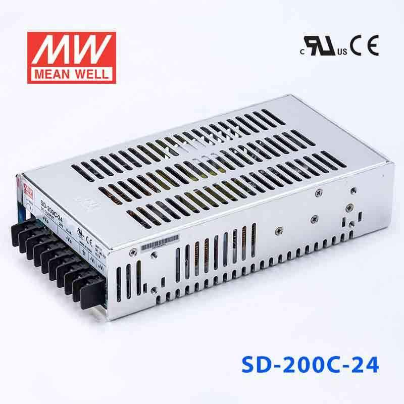 Mean Well SD - 200C - 24 DC - DC Converter - 200W - 36~72V in 24V out - SD - 200C - 24 - powersupplymall.com