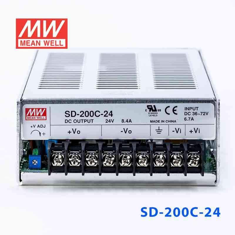 Mean Well SD - 200C - 24 DC - DC Converter - 200W - 36~72V in 24V out - SD - 200C - 24 - powersupplymall.com
