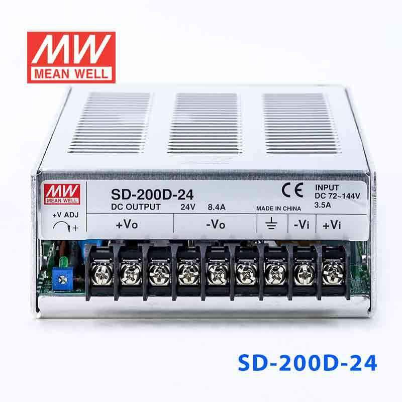Mean Well SD - 200D - 24 DC - DC Converter - 200W - 72~144V in 24V out - SD - 200D - 24 - powersupplymall.com