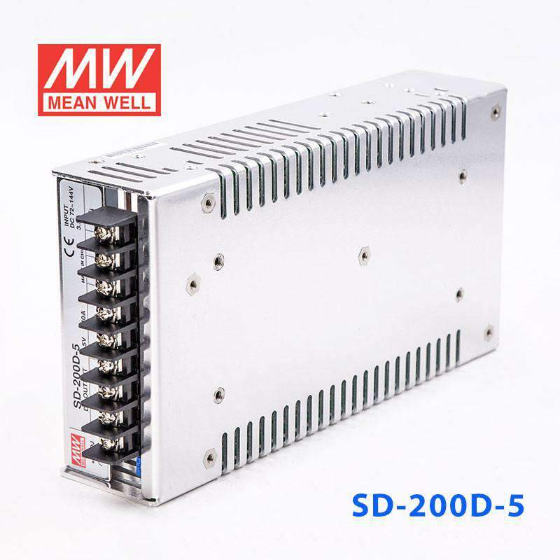 Mean Well SD - 200D - 5 DC - DC Converter - 200W - 72~144V in 5V out - SD - 200D - 5 - powersupplymall.com