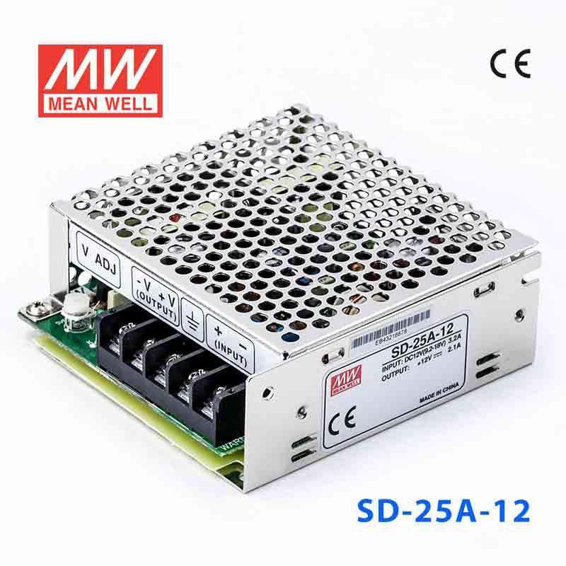 Mean Well SD - 25A - 12 DC - DC Converter - 25W - 9.2~18V in 12V out - SD - 25A - 12 - powersupplymall.com