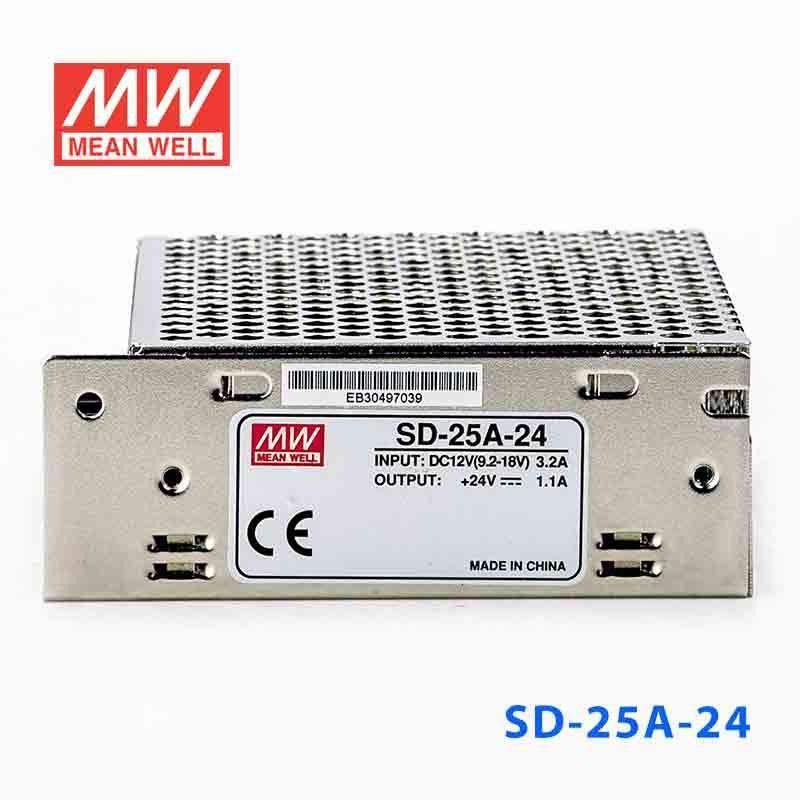 Mean Well SD - 25A - 24 DC - DC Converter - 25W - 9.2~18V in 24V out - SD - 25A - 24 - powersupplymall.com