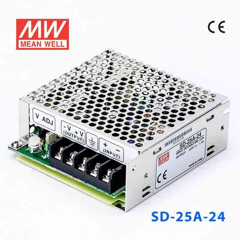 Mean Well SD - 25A - 24 DC - DC Converter - 25W - 9.2~18V in 24V out - SD - 25A - 24 - powersupplymall.com
