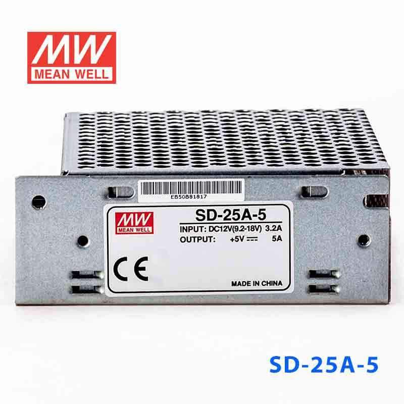 Mean Well SD - 25A - 5 DC - DC Converter - 25W - 9.2~18V in 5V out - SD - 25A - 5 - powersupplymall.com