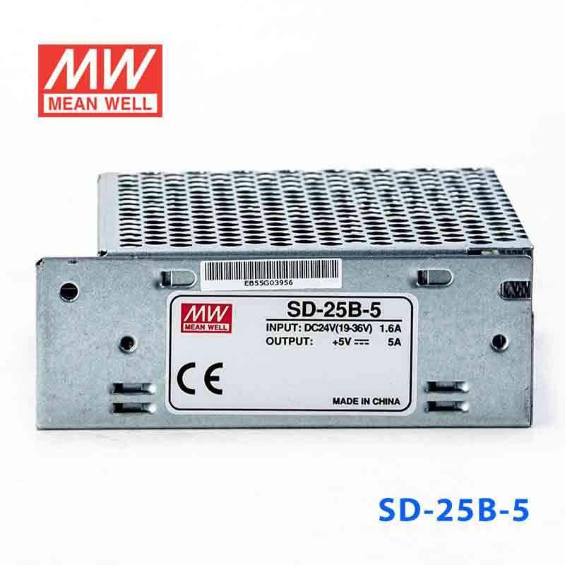 Mean Well SD-25B-5 DC-DC Converter - 25W - 19~36V in 5V out 5A - SD-25B-5 - powersupplymall.com