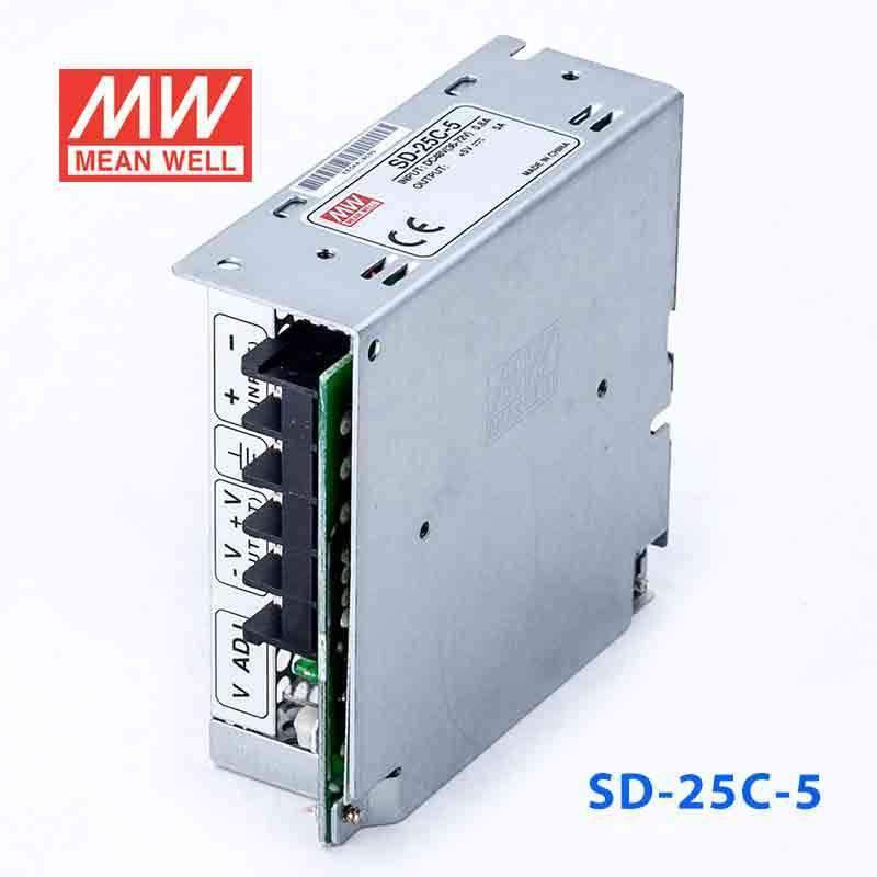 Mean Well SD-25C-5 DC-DC Converter - 25W - 36~72V in 5V out 5A - SD-25C-5 - powersupplymall.com