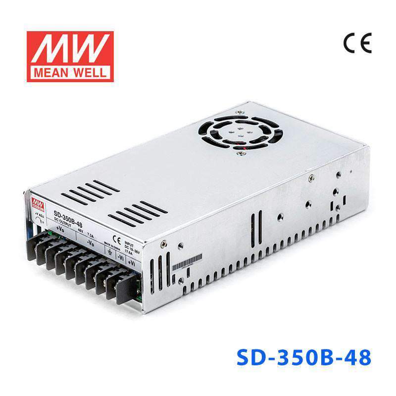 Mean Well SD - 350B - 48 DC - DC Converter - 350W - 19~36V in 48V out - SD - 350B - 48 - powersupplymall.com