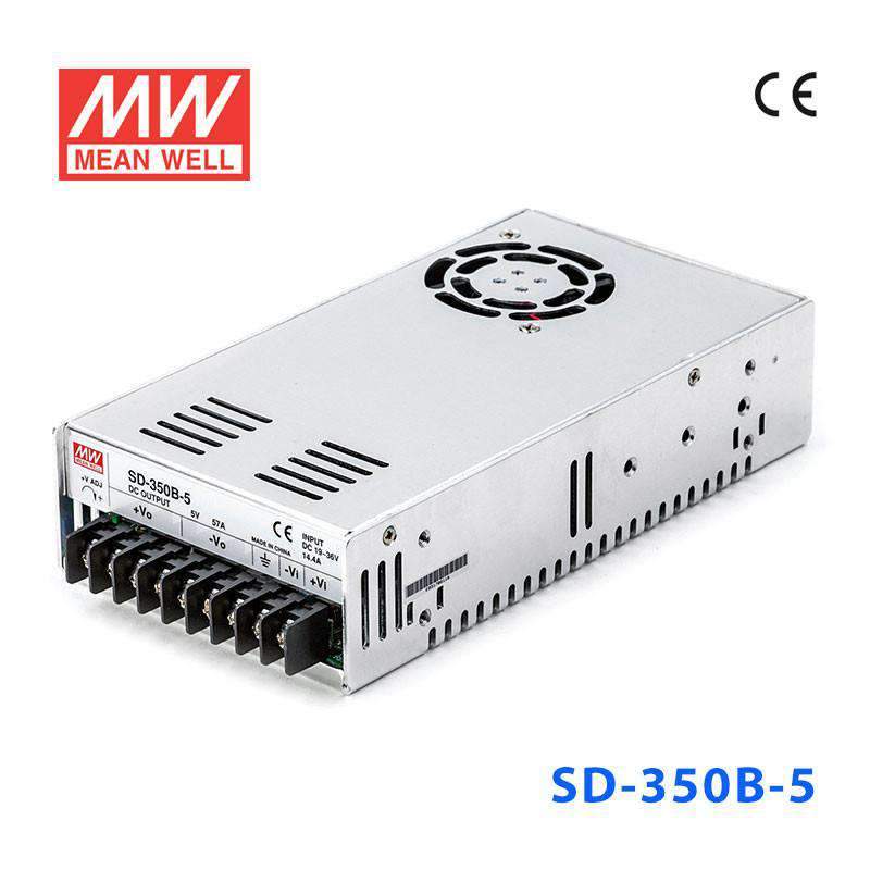 Mean Well SD - 350B - 5 DC - DC Converter - 280W - 19~36V in 5V out - SD - 350B - 5 - powersupplymall.com