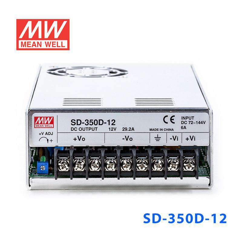 Mean Well SD-350D-12 DC-DC Converter - 330W - 72~144V in 12V out 29.2A - SD-350D-12 - powersupplymall.com