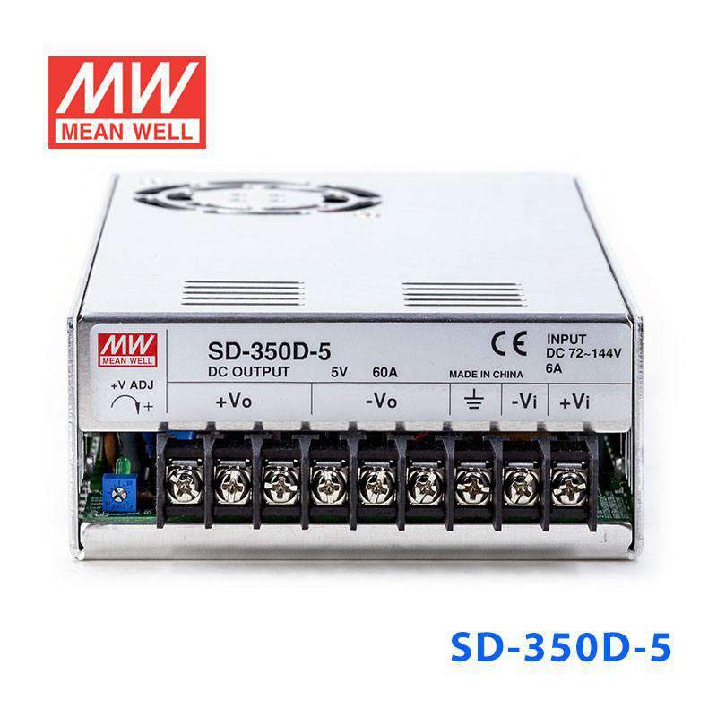 Mean Well SD - 350D - 5 DC - DC Converter - 280W - 72~144V in 5V out - SD - 350D - 5 - powersupplymall.com