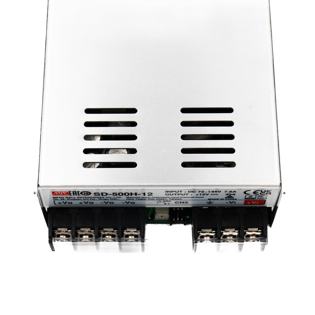 Mean Well SD-500H-12 DC-DC Converter - 480W - 72~144V in 12V out 40A - SD-500H-12 - powersupplymall.com