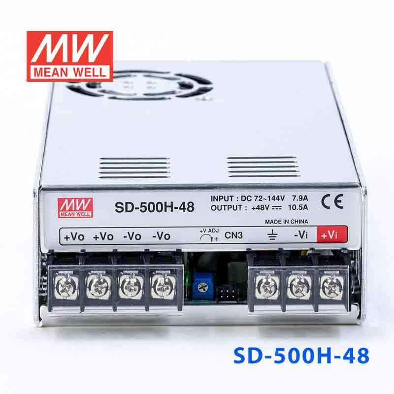 Mean Well SD - 500H - 48 DC - DC Converter - 500W - 72~144V in 48V out - SD - 500H - 48 - powersupplymall.com