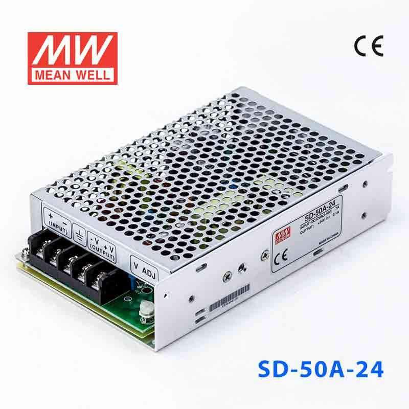 Mean Well SD-50A-24 DC-DC Converter - 50.4W - 9.2~18V in 24V out 2.1A - SD-50A-24 - powersupplymall.com