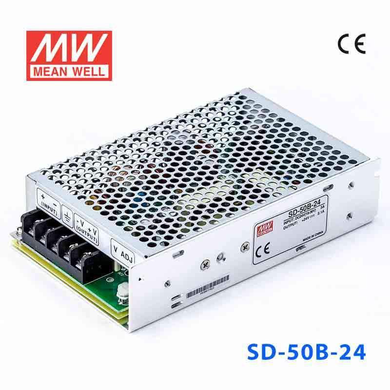 Mean Well SD-50B-24 DC-DC Converter - 50W - 19~36V in 24V out 2.1A - SD-50B-24 - powersupplymall.com