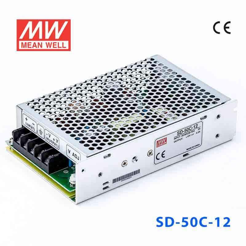 Mean Well SD - 50C - 12 DC - DC Converter - 50W - 36~72V in 12V out - SD - 50C - 12 - powersupplymall.com