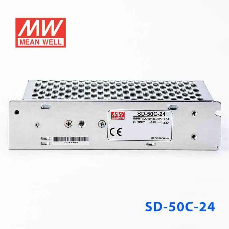 Mean Well SD - 50C - 24 DC - DC Converter - 50W - 36~72V in 24V out - SD - 50C - 24 - powersupplymall.com