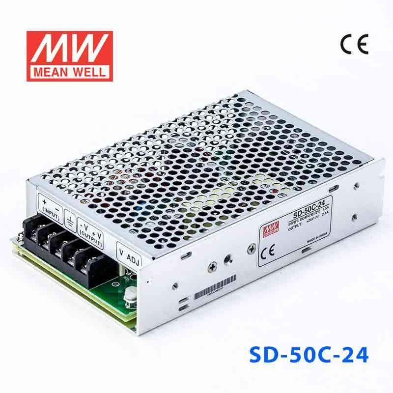Mean Well SD - 50C - 24 DC - DC Converter - 50W - 36~72V in 24V out - SD - 50C - 24 - powersupplymall.com