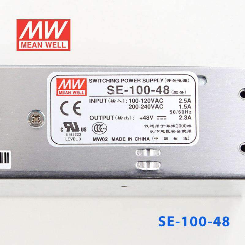 Mean Well SE - 100 - 48 Power Supply 100W 48V - SE - 100 - 48 - powersupplymall.com