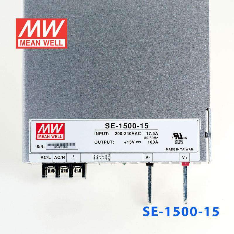 Mean Well SE - 1500 - 15 Power Supply 1500W 15V - SE - 1500 - 15 - powersupplymall.com