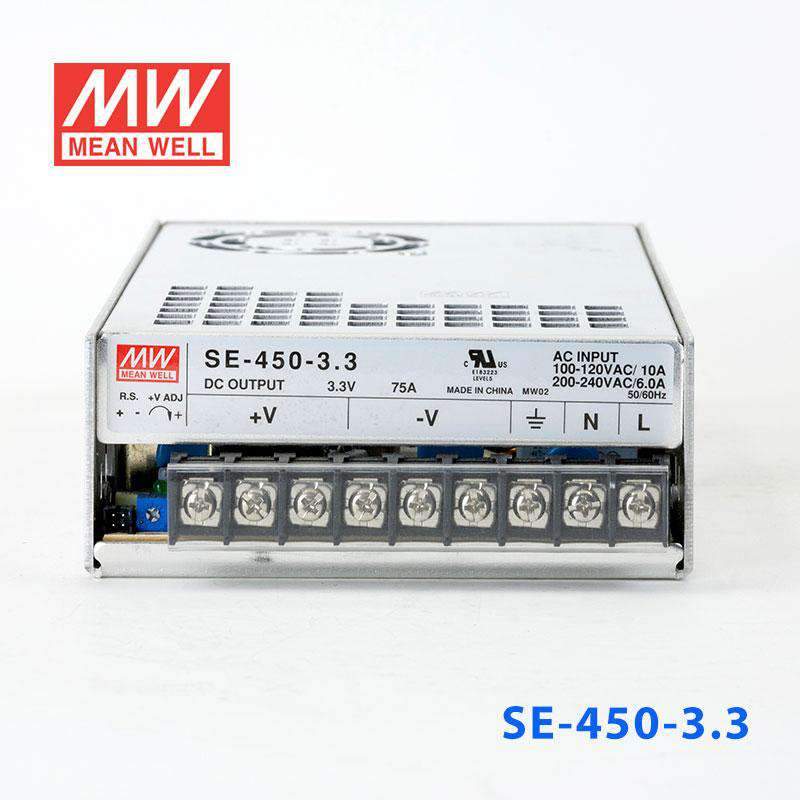 Mean Well SE - 450 - 3.3 Power Supply 247.5W 3.3V - SE - 450 - 3.3 - powersupplymall.com