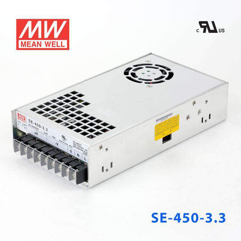 Mean Well SE - 450 - 3.3 Power Supply 247.5W 3.3V - SE - 450 - 3.3 - powersupplymall.com
