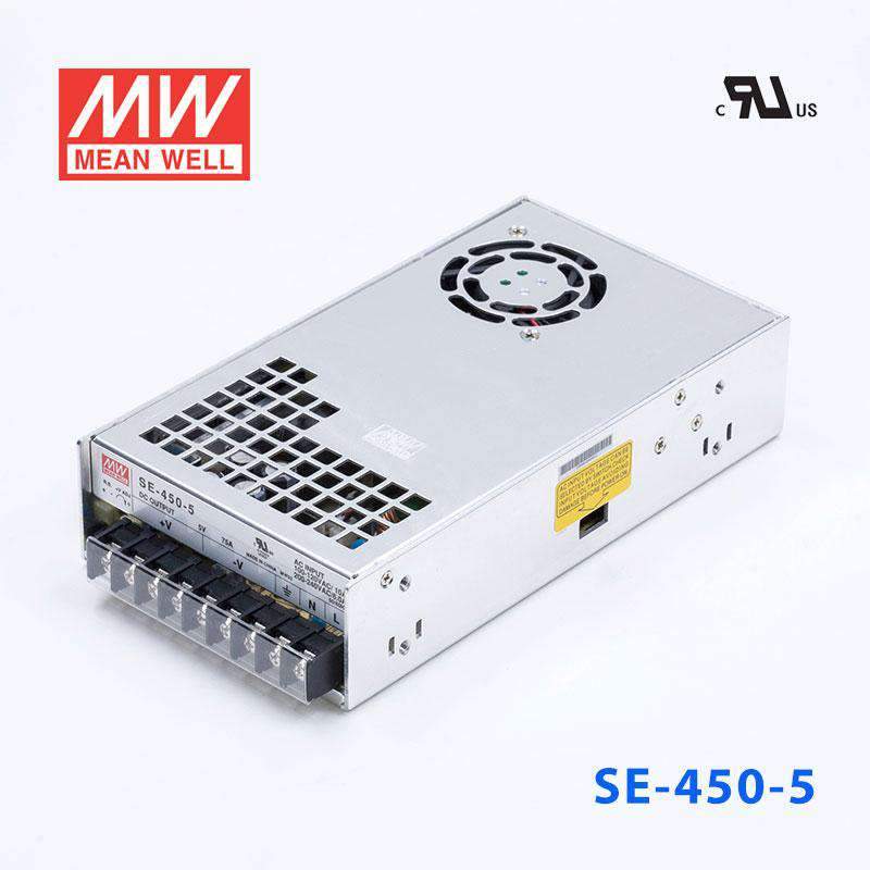 Mean Well SE - 450 - 5 Power Supply 375W 5V - SE - 450 - 5 - powersupplymall.com