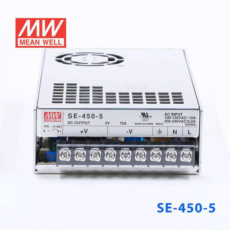 Mean Well SE - 450 - 5 Power Supply 375W 5V - SE - 450 - 5 - powersupplymall.com