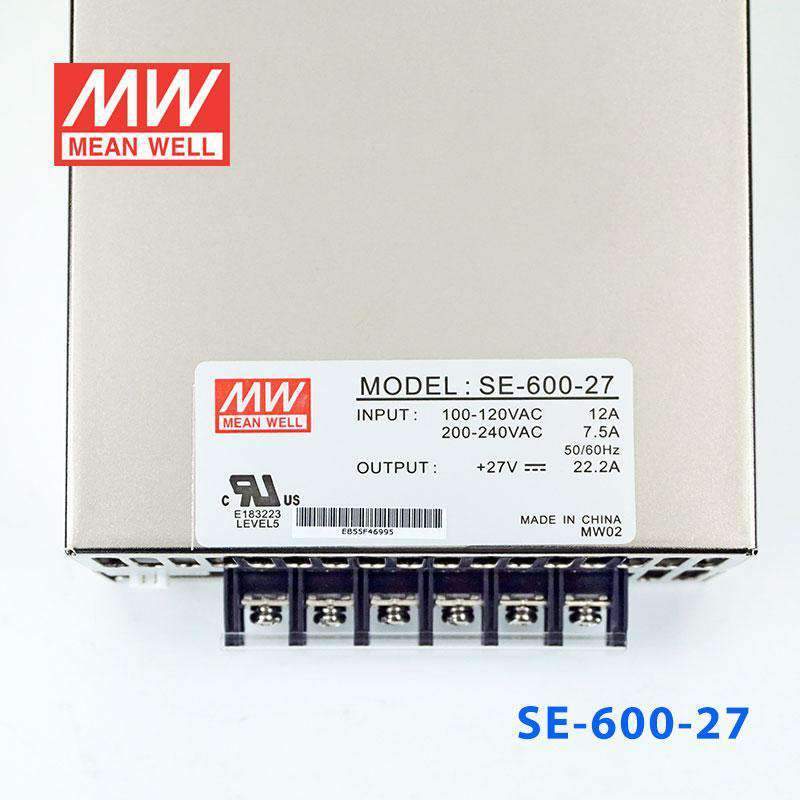 Mean Well SE - 600 - 27 Power Supply 600W 27V - SE - 600 - 27 - powersupplymall.com