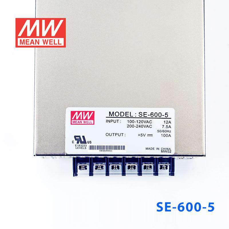Mean Well SE - 600 - 5 Power Supply 500W 5V - SE - 600 - 5 - powersupplymall.com