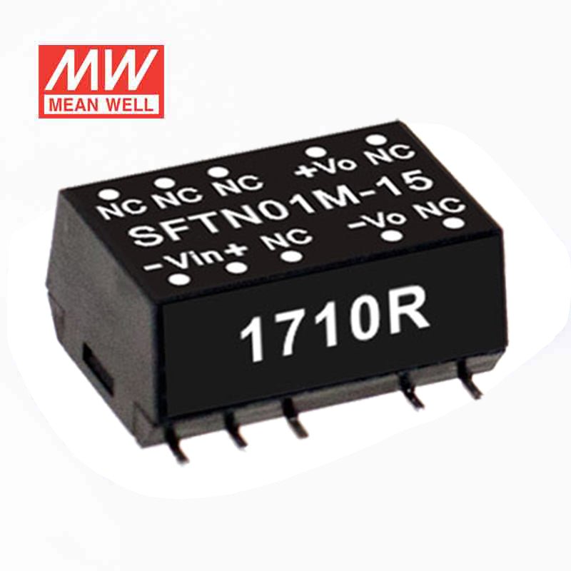Mean Well SFTN01M - 12 DC - DC Converter - 1W - 10.8~13.2V in 12V out - SFTN01M - 12 - powersupplymall.com