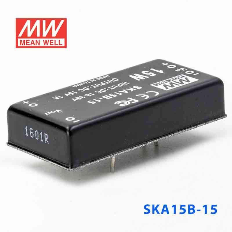 Mean Well SKA15B - 15 DC - DC Converter - 15W - 18~36V in 15V out - SKA15B - 15 - powersupplymall.com