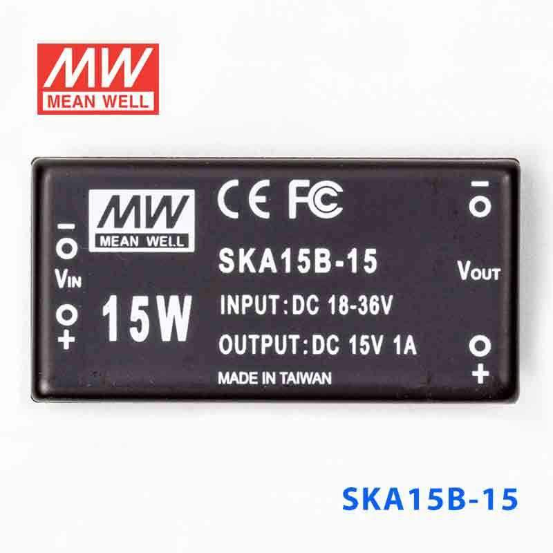 Mean Well SKA15B - 15 DC - DC Converter - 15W - 18~36V in 15V out - SKA15B - 15 - powersupplymall.com