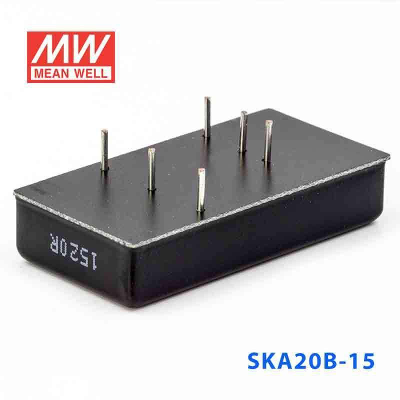 Mean Well SKA20B-15 DC-DC Converter - 20W - 18~36V in 15V out 1.33A - SKA20B-15 - powersupplymall.com