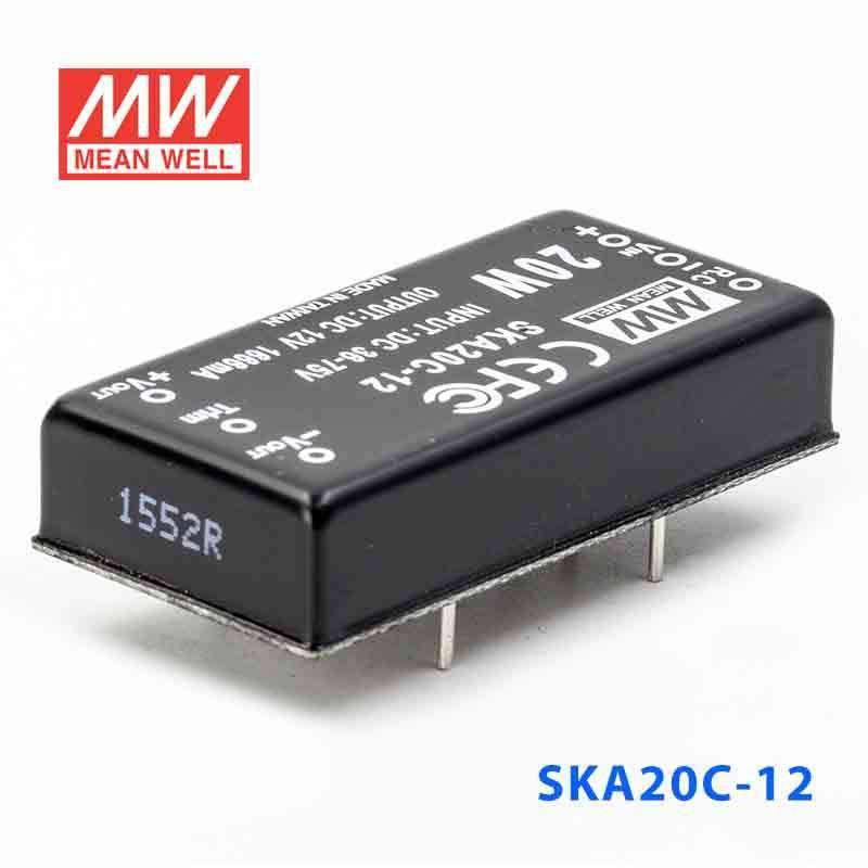 Mean Well SKA20C-12 DC-DC Converter - 20W - 36~75V in 12V out 1.66A - SKA20C-12 - powersupplymall.com