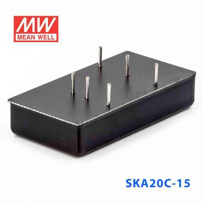 Mean Well SKA20C - 15 DC - DC Converter - 20W - 36~75V in 15V out - SKA20C - 15 - powersupplymall.com